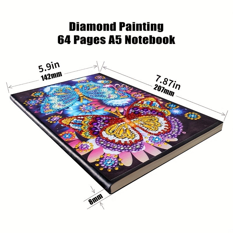 Diy Artificial Diamond Painting Notebook Point Diamond - Temu