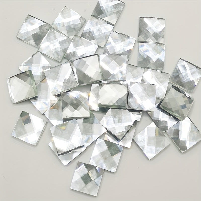 Silvery Mirror Mosaic Crystal Glass Mosaic Tile Craft - Temu