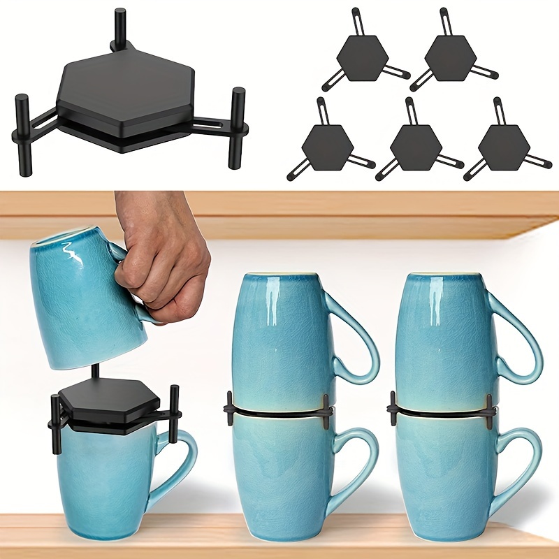 Expandable Mug Stacker Organize Coffee Tea Cups Ease Kitchen - Temu