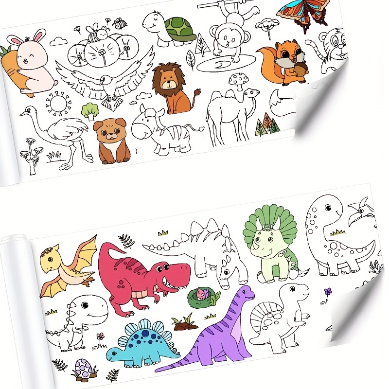 Diy Painting Drawing Color Filling Paper,-children's Drawing Roll -  Coloring Paper Roll For Kids
