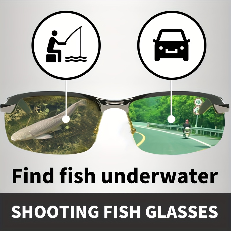 1pc Men's Outdoor Fishing Sunglasses, Photography Fish Underwater Fish  Hunting Polarized Sunglasses, ideal choice for gifts
