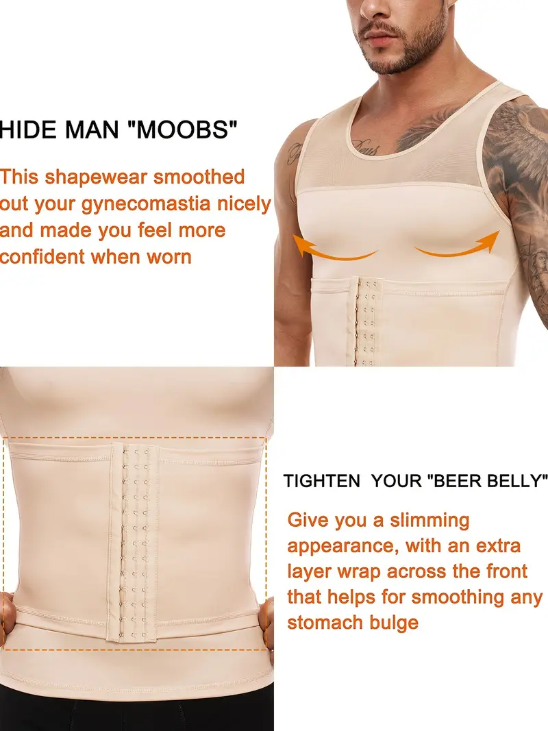 Slimming Vest Men,Mens Shapewear Tank Top Slimming