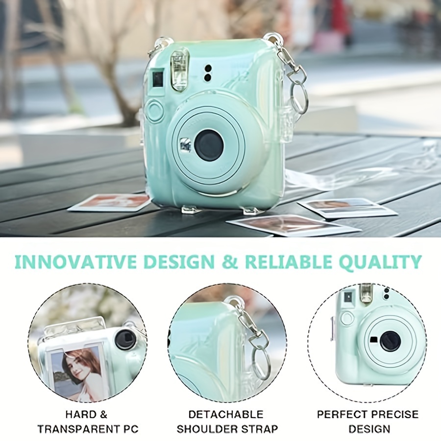 Instax Mini Greeninstax Mini 11 Camera Case With Shoulder Strap - Pvc  Protective Cover