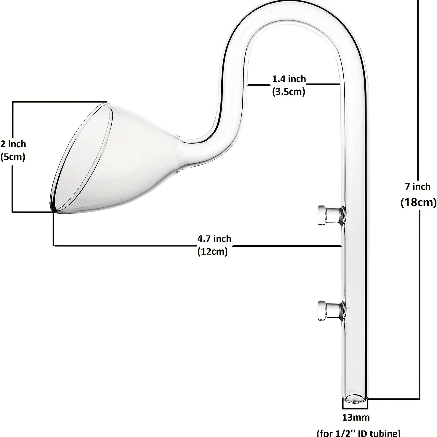 Glass Lily Pipe Outflow Inflow With Surface Skimmer For - Temu