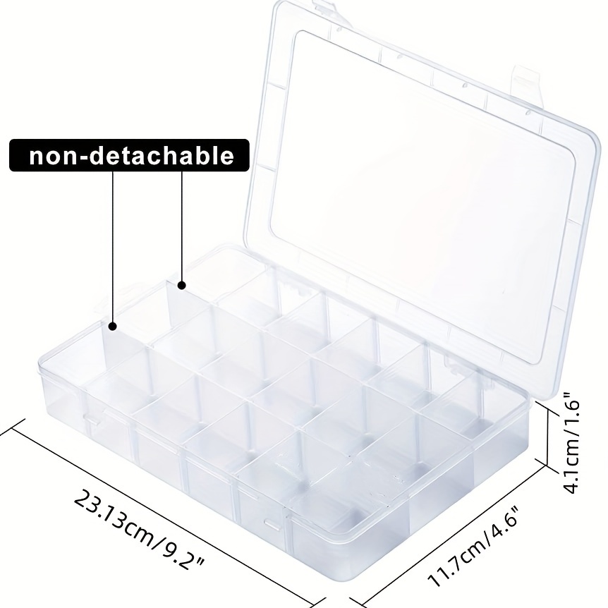 18 Grids Transparent Storage Box Plastic Compartment Organizer Case