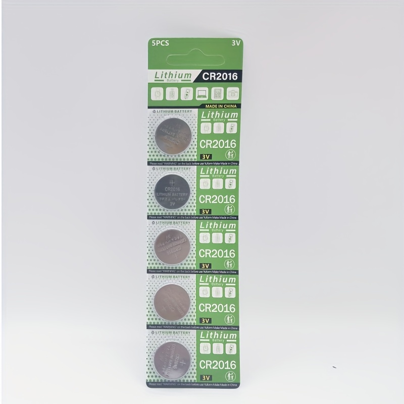 Tianqiu CR2016 3V Lithium Coin Cell Batteries (5 Batteries)