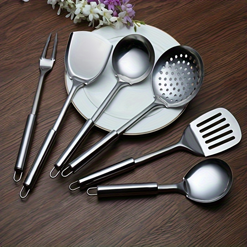 1pc/7pcs Kitchen Utensil Set Stainless Steel Cooking Utensils with