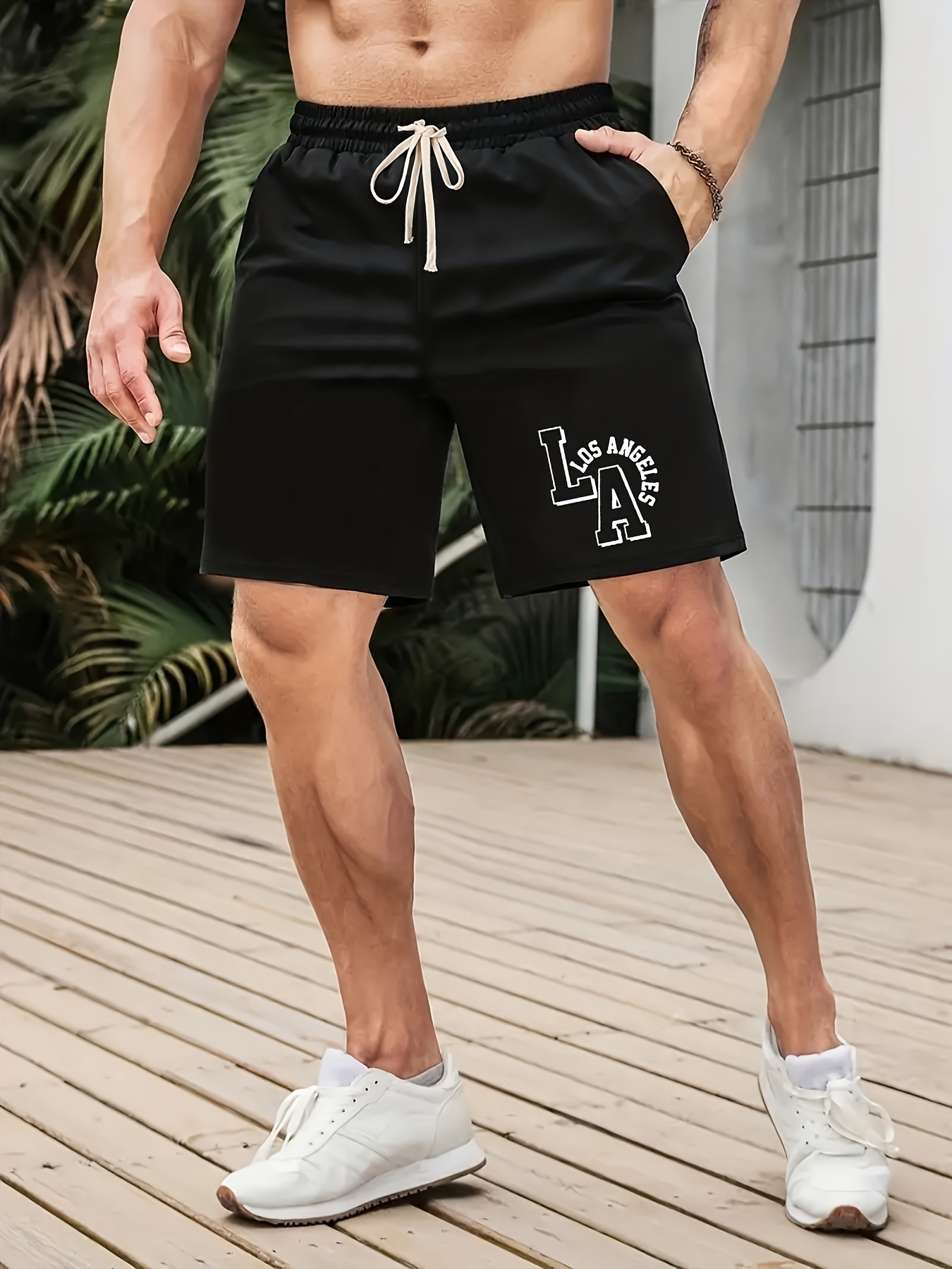 Pantalones Cortos Moda Casual Playa Verano Hombres - Temu Spain
