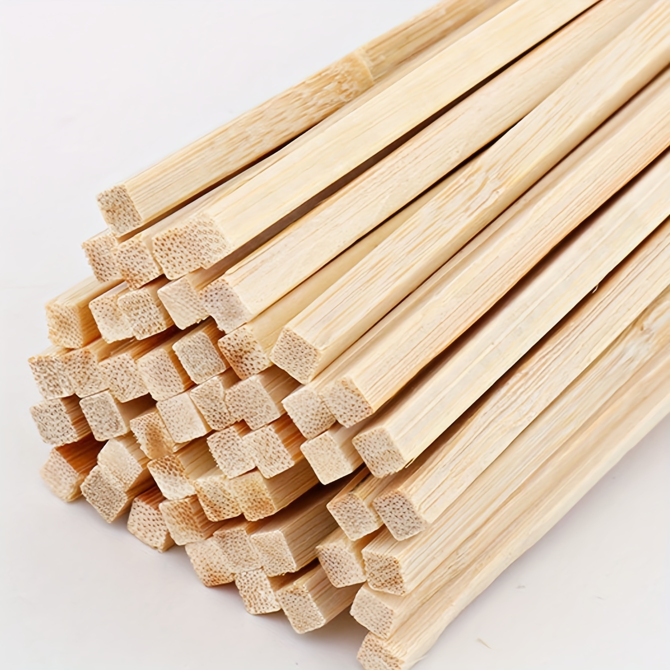 150 varillas de madera de balsa de 1/8 x 1/8 x 12 pulgadas, tiras de madera  sin terminar para hacer manualidades, proyectos