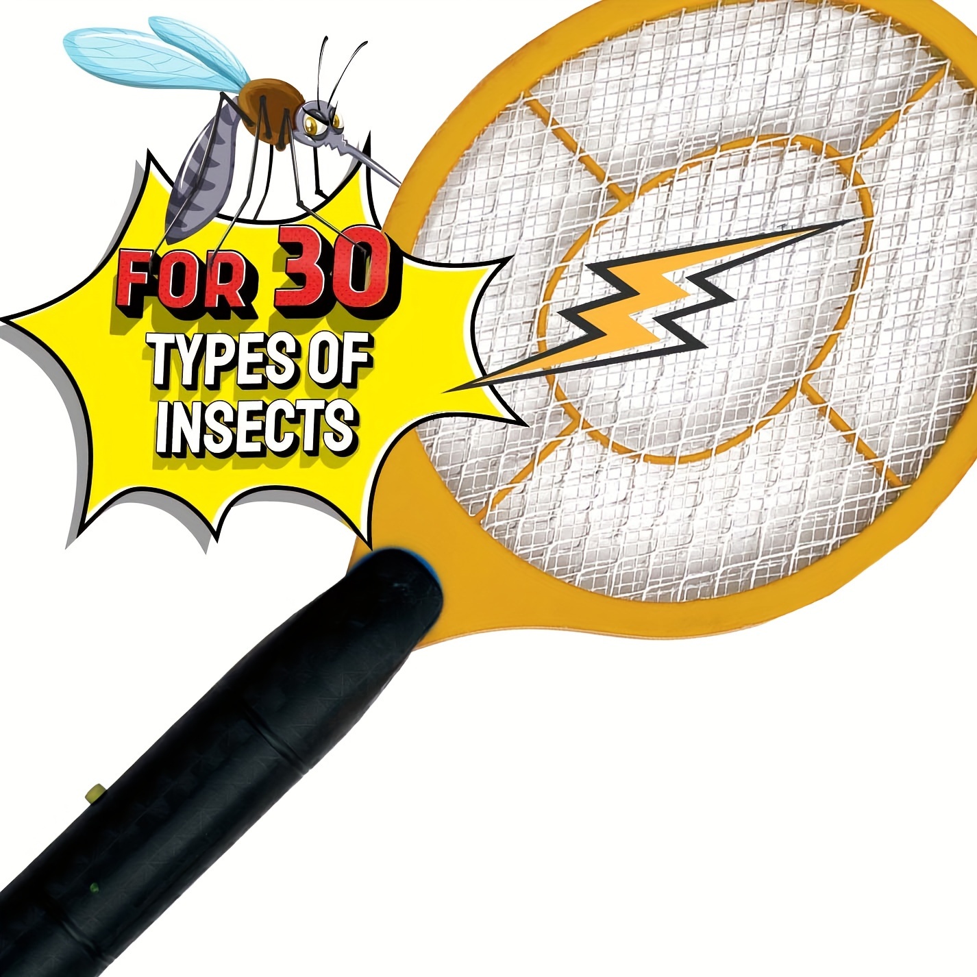 Raquette électrique Anti Moustique Volant Tue Mouche Tapette Insecte