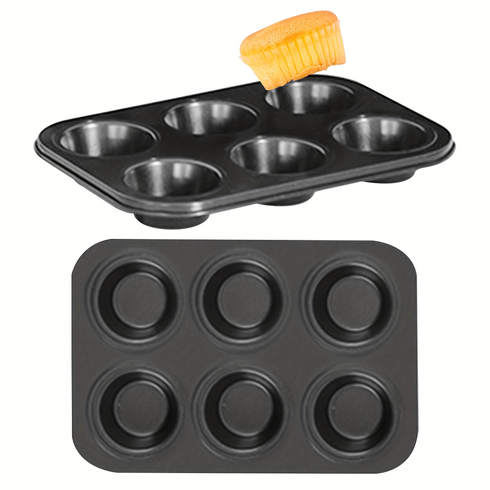 2pcs Muffin Pan, Cupcake Pan, Non-stick Stainless Steel Baking Tin