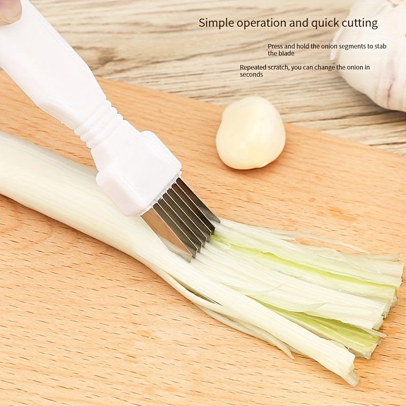 1pc, Scallion Slicer, Onion Slicer, Green Onion Shredder, Stainless Steel  Scallion Cutter, Creative Vegetable Slicer, Kitchen Stuff, Kitchen Gadgets