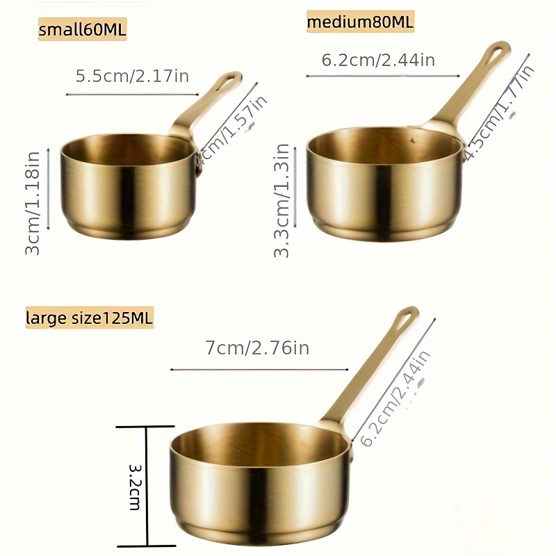 1pc Stainless Steel Mini Sauce Pot, Cooking Sauce Cup With Handle, Sauce  Cooking Pot For Home Restaurants, Grocery Stores, Banquets, Outdoor Picnics