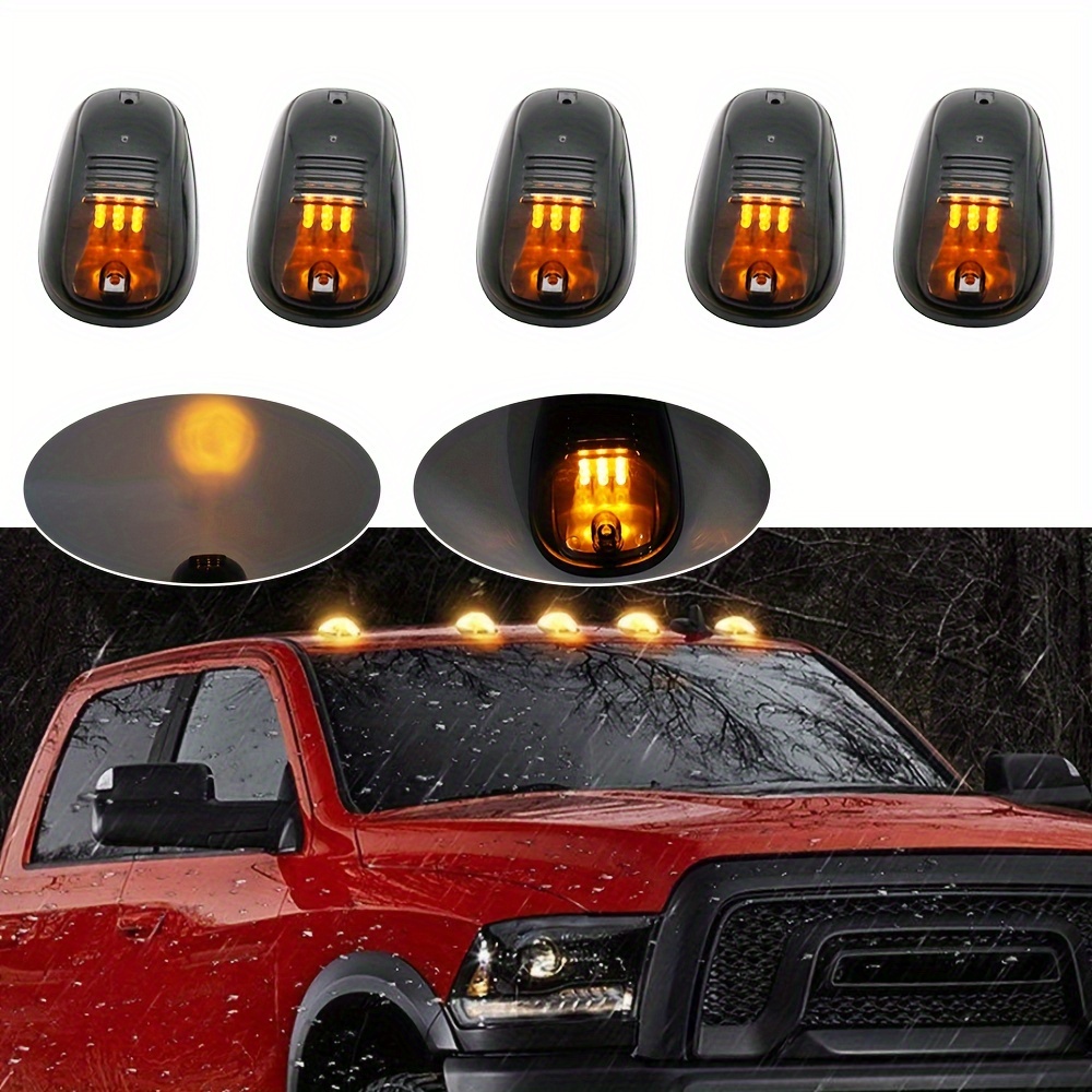 Luz LED ámbar para techo superior de camión, marcador de 12v, 24v, 17 luces  para remolque