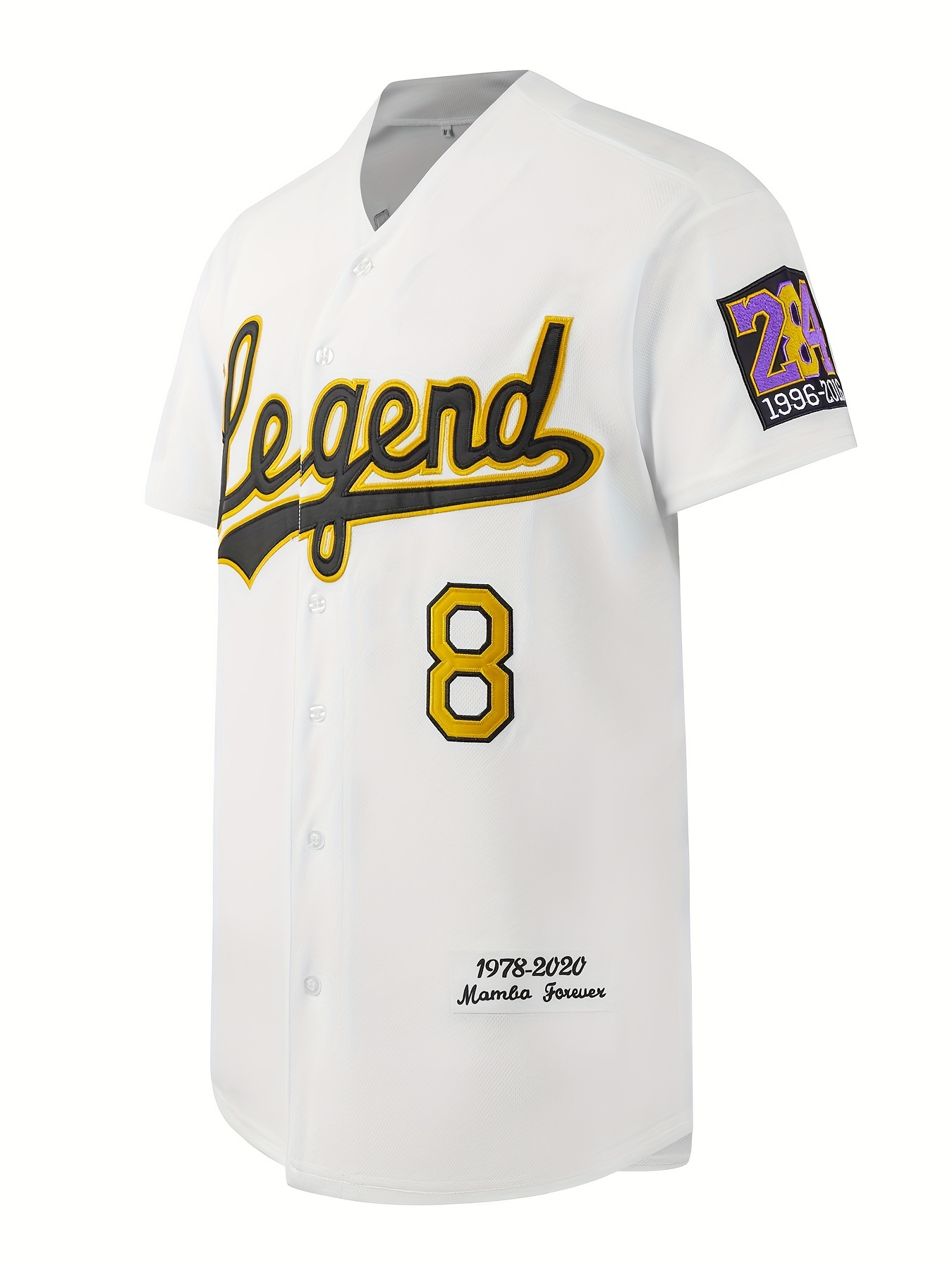 Camiseta Béisbol Legend #8 #24 Hombre Camisa Béisbol Clásica - Temu