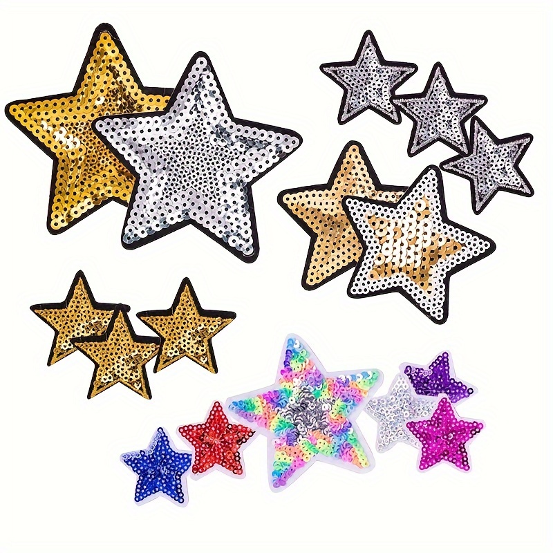 1Pcs Black Sequins Number Patches 0-9 Glitter Figure Iron On