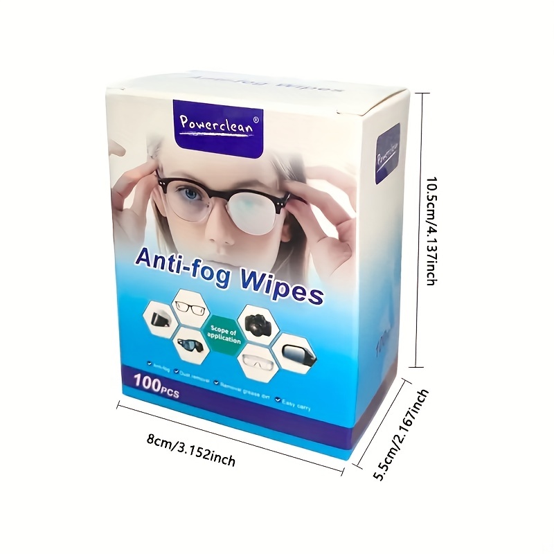 100pcs, Eyeglass Cleaner Lens Wipes, Eye Glasses Cleaner Wipes,  Pre-Moistened Individually Wrapped Wipes, Non-Scratching,  Non-Streaking,Anti-fog, Safe