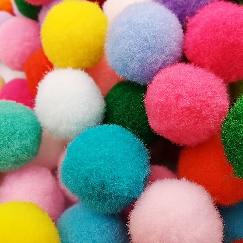 120pcs Assorted Sizes & Colors Craft Pom Poms Balls for Hobby Supplies and DIY Creative Crafts Party Decorations (09)