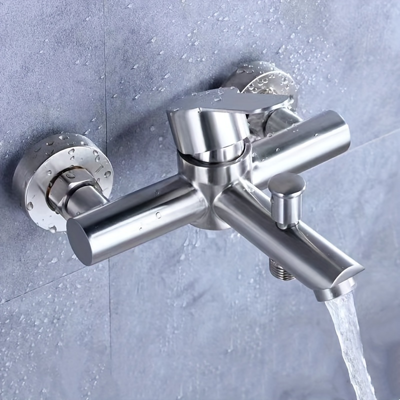 Wall Mounted Stainless Steel Bathroom Water Mixer Tap