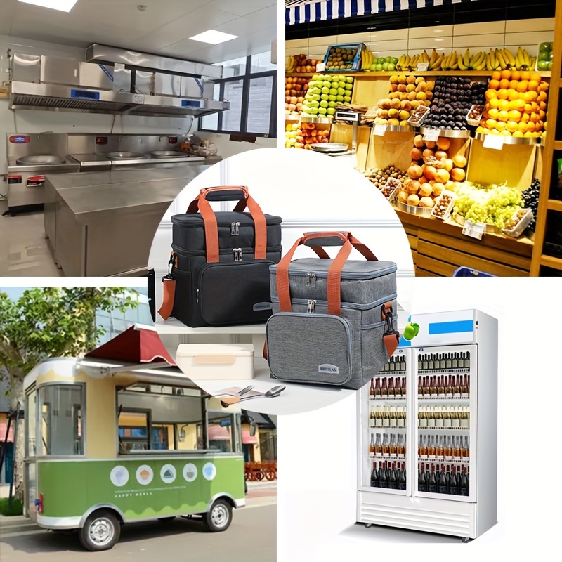 HSHRISH Kühltasche, doppelt isolierte Lunchtasche für Herren, wasserdicht,  auslaufsicher, verstellbare Träger, große Lunchtasche für Arbeit, Picknick
