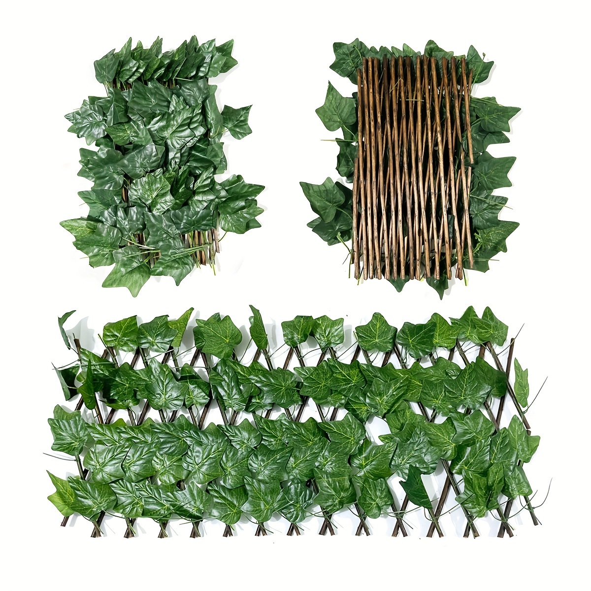 

1pc Expanding Trellis Fence Retractable Fence, Artificial Garden Plant Fence Uv Protected Vine Privacy Fence Faux Ivy Fencing Panel Wall Screen For Backyard Home Decor Greenery Walls