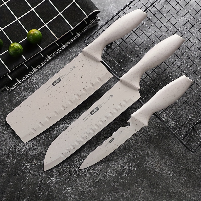Kitchen Knife Set Super Fast Sharp Wear-free Slicing Meat Knife Full Set  Stainless Steel Kitchen Knife Combination A for restaurants/supermarkets