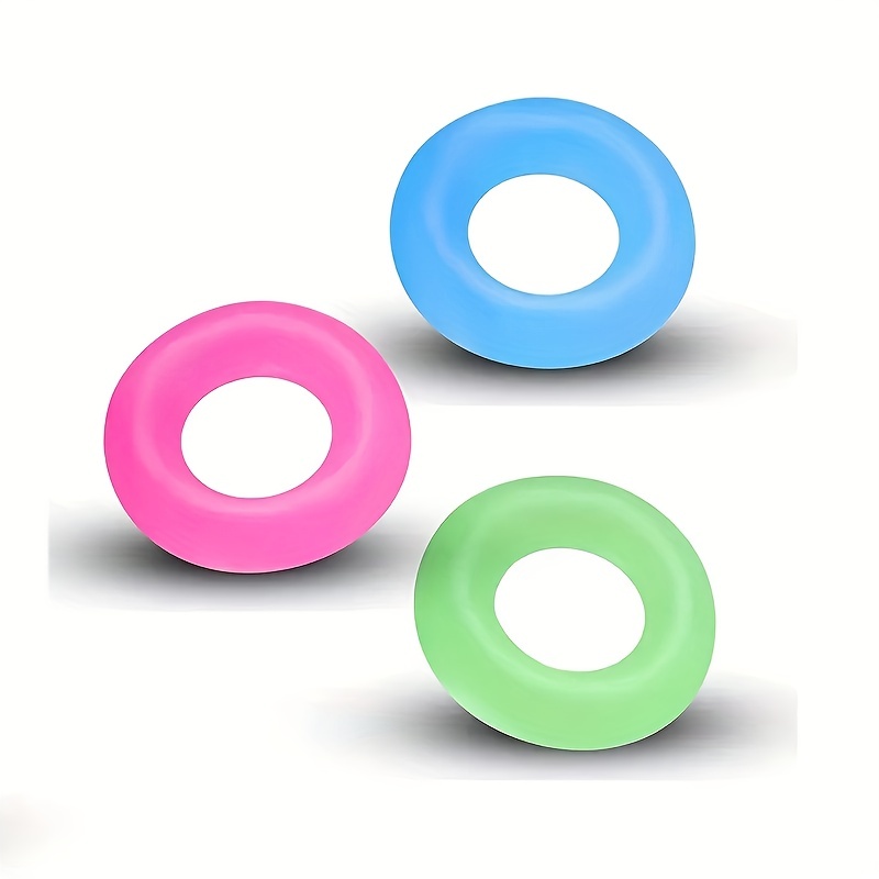 10pcs Silicone Soft Pink Vibrating Cock Ring Penis Ring Set, Penis