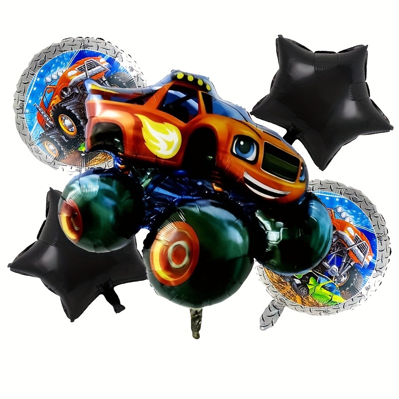 

5pcs, Monster Truck Foil Balloon Set, Birthday Party Decor, Racing Theme Decor, Holiday Decor, Celebration Decor, Home Decor, Classroom Decor
