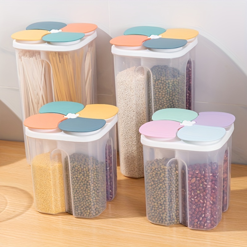 Portable Plastic Food Storage Box,guigu Seal Grain Tank,clear Cereal Storage  Containers With Lids, Large Kitchen Storage Containers - Temu