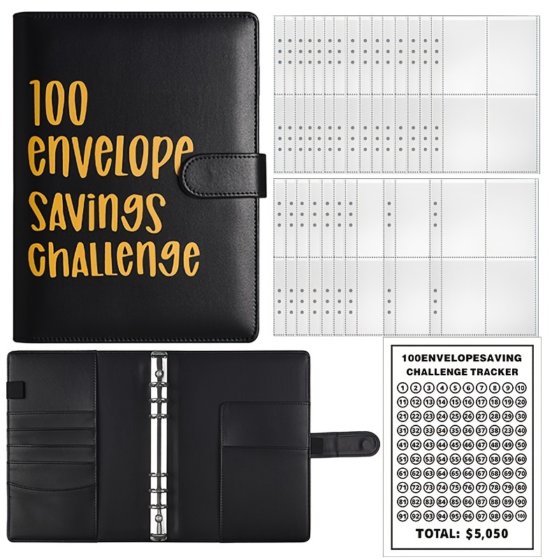 Acheter Loose-Leaf Savings Book Portable Budget Binder Funny 100 Days Envelope  Challenge Binder Couple