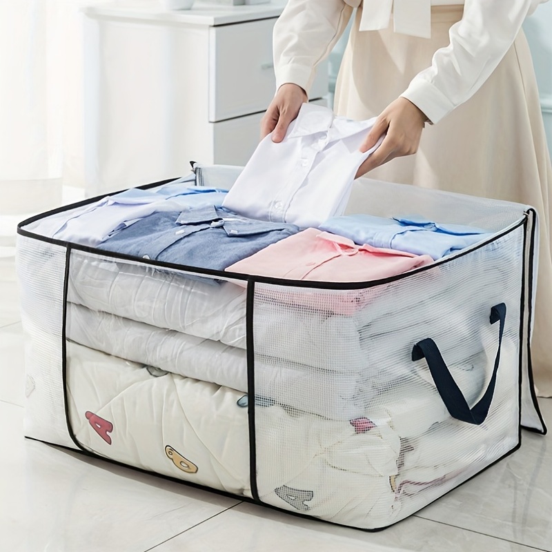 Lightweight Transparent Bag, Portable Clothes Organizer, Dustproof Bag,travel  Roll Up Compression Storage Bag - Temu