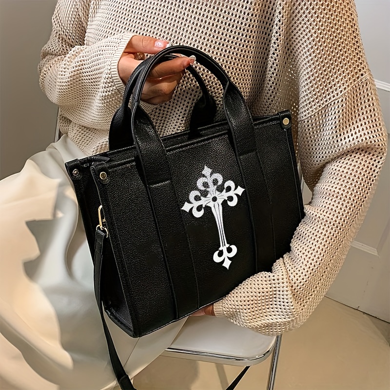 Bolso De Mano Decorado Con Cruz Gótica, Bolso Cruzado Elegante Y2K, Bolso  De Hombro Y Bolso De Mano De Moda Para Mujeres - Temu