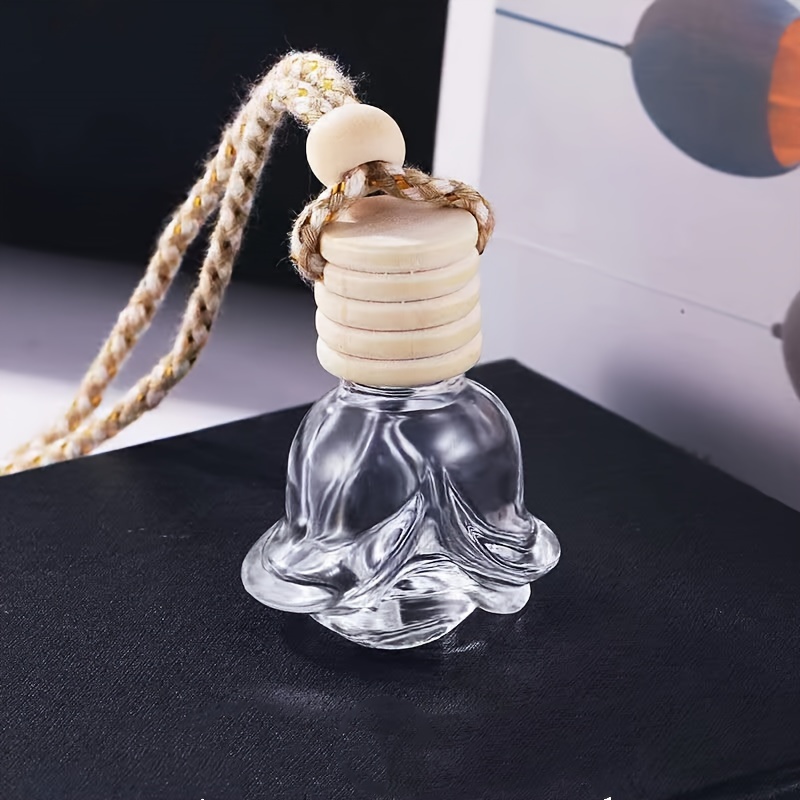 1pc Cartoon Cute Car Aromatherapy Bottle Pendant - Empty Clear Essential  Oil Diffuser - Refillable Hanging Diffuser Bottle 10ml, Air Fresher  Ornament Vials For Car