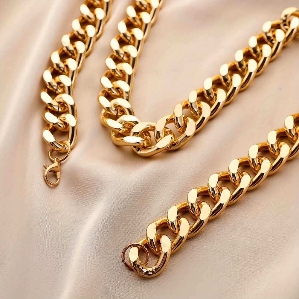 14mm Enamel Cuban Link Necklace Chain Orange