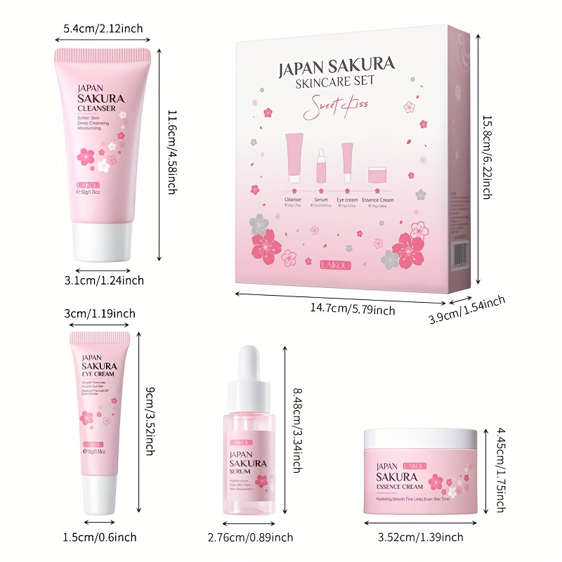 9 PCS Idado De La Piel Cherry Blossom Facial Cleanser Eye Cream Skin Care  Beauty Set Gift Kit Moisturize Anti Aging Skincare Set - China Skincare Set  and Anti Aging Skincare Set