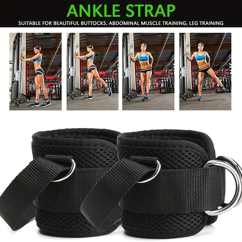Ankle Strap for Cable Machine, Padded Gym Accessories Cuffs