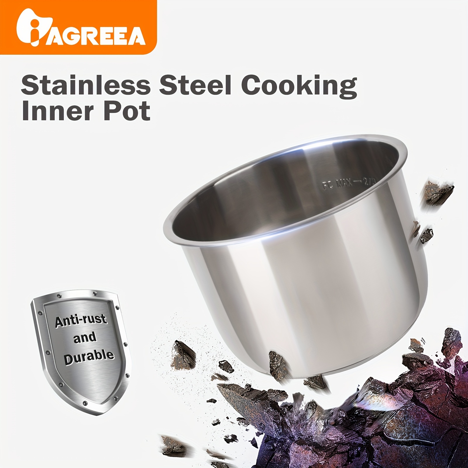 Genuine Stainless Steel Inner Cooking Pot - 6 Quart For Instant Pot Ip-pot-ss304-60  - Temu