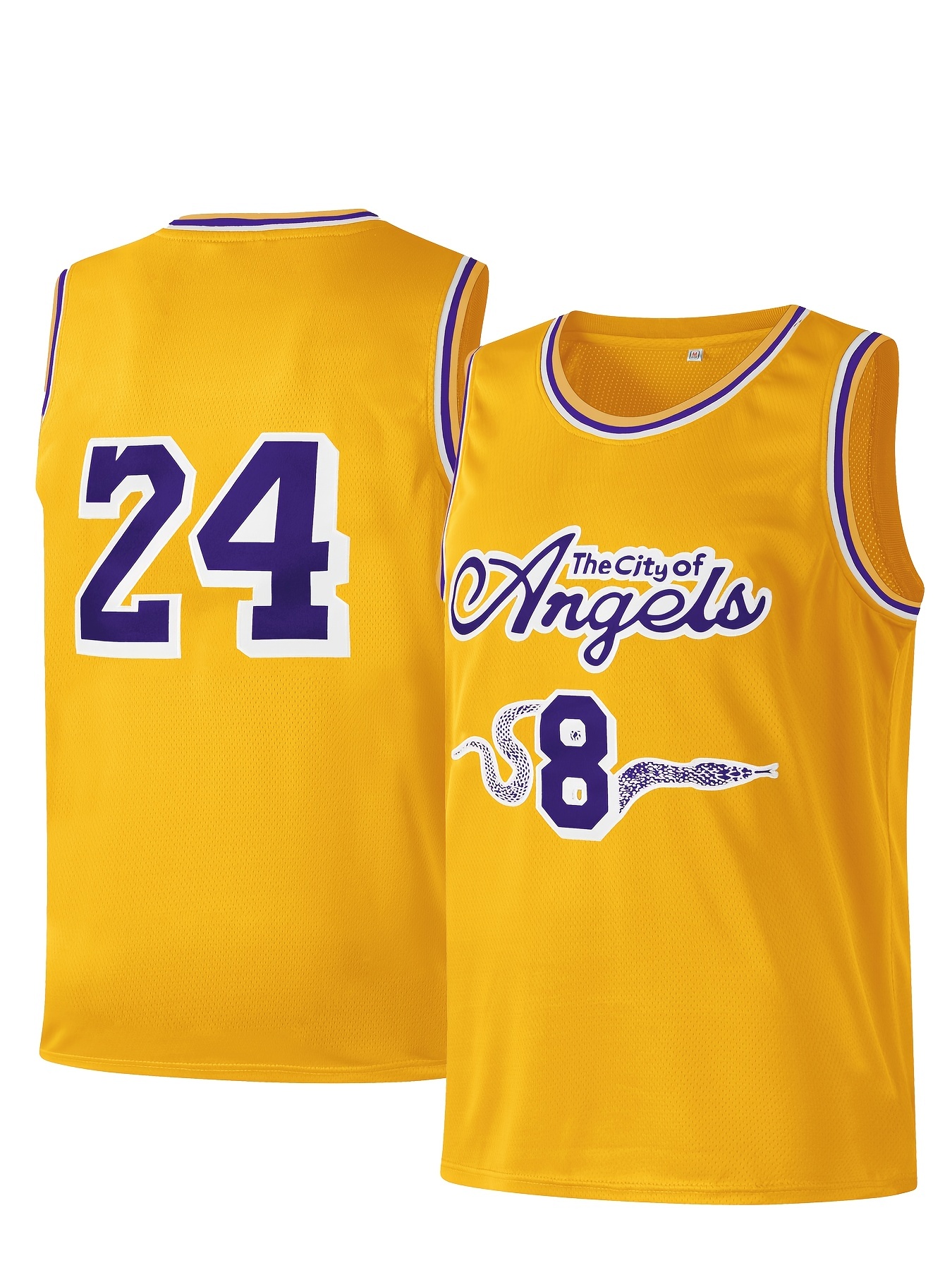 Temu Boy's The City of Angels #6/23 Embroidered Basketball Jersey, Retro Breathable Sports Uniform, Sleeveless Basketball Shirt for Training Competition