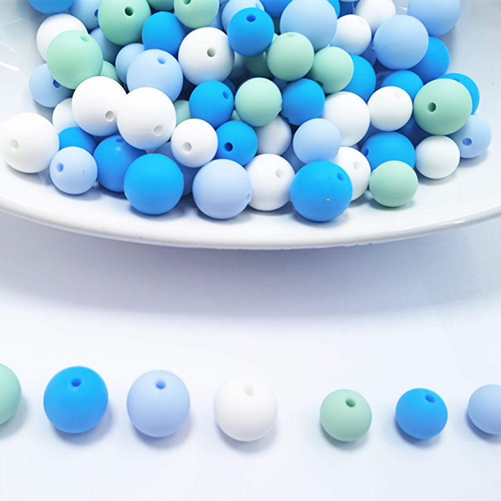 Total Silicone Beads Mixed Color Flat Spacer Loose Beads For - Temu