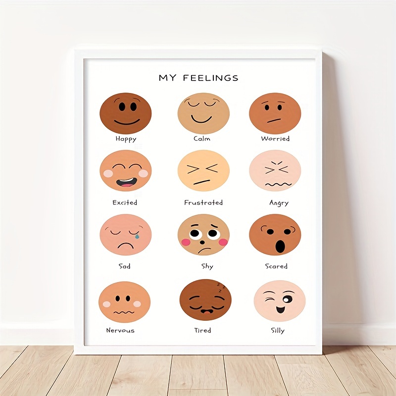 Classroom Poster Emotions Feelings Chart Self Regulation - Temu Canada