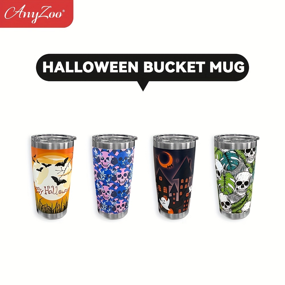 Anyzoo Stainless Steel Tumbler With Lid And Straw - Temu