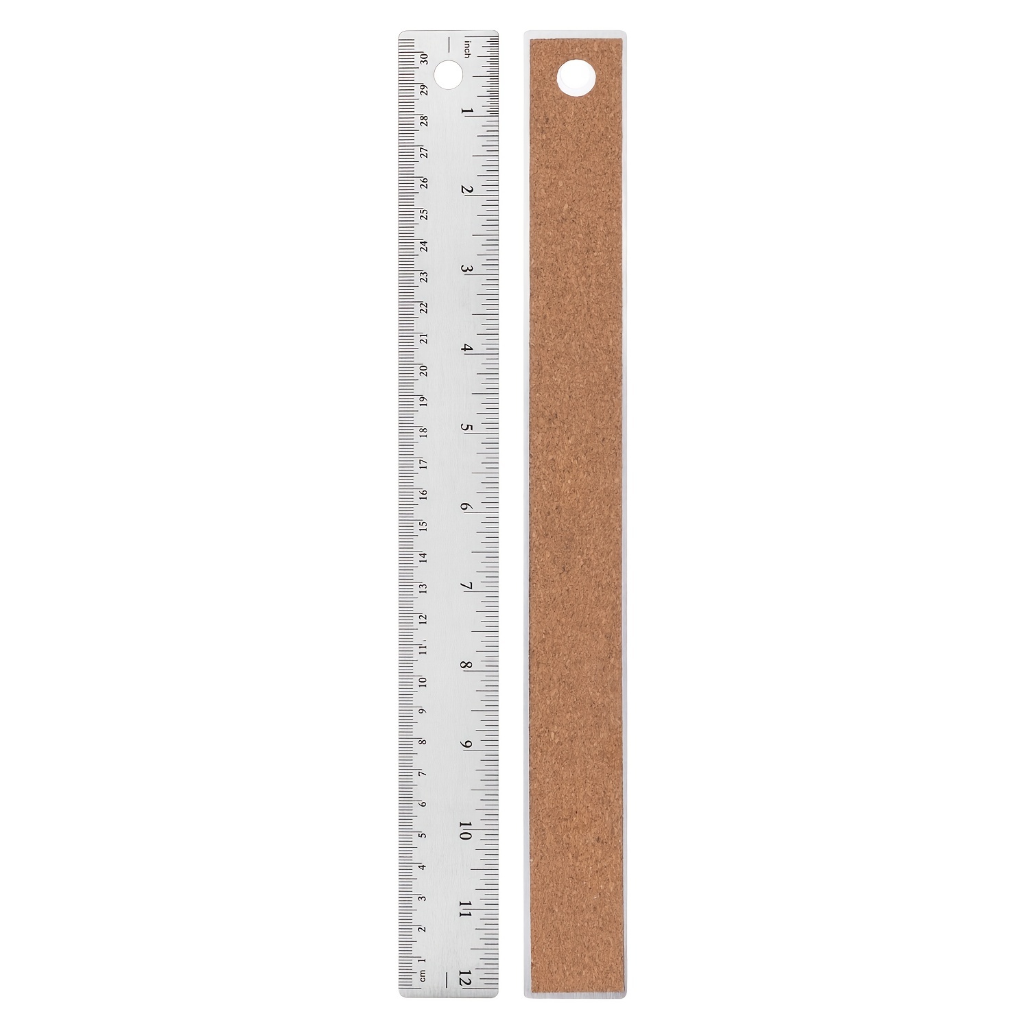 Stainless Steel Ruler With Non slip Cork - Temu