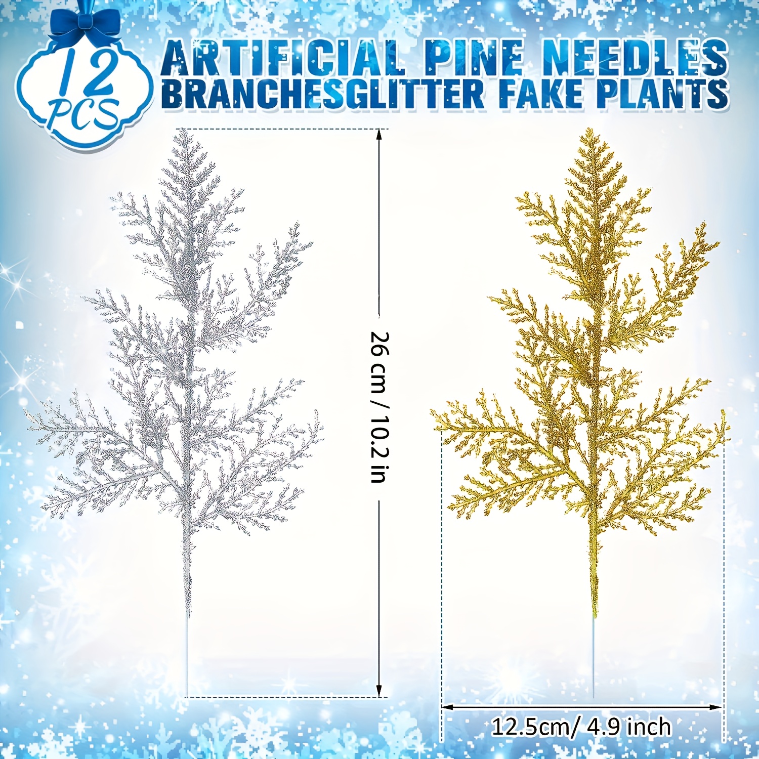 Artificial Pine Cypress Leaves Branch Faux Long Stem Cedar - Temu