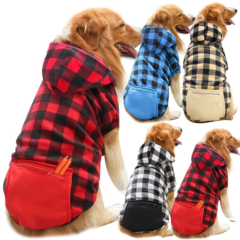 large dog plaid sweater