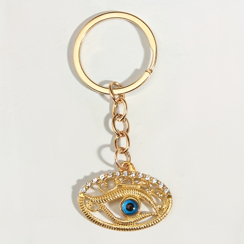 Customizable Demon's Eye Keychain Rhinestone Charm