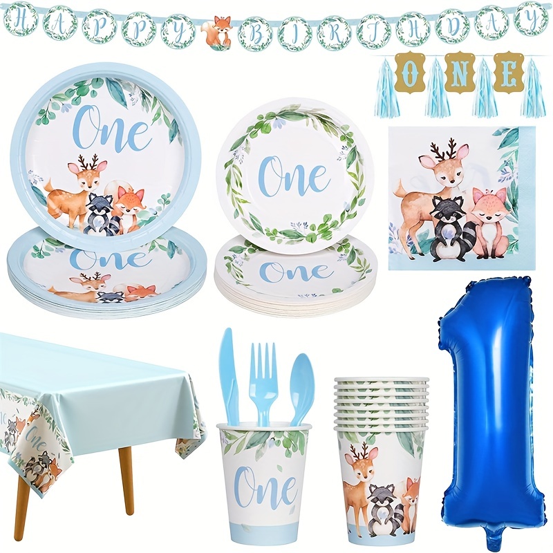 Decoraciones para bebé de primer cumpleaños con corona – Decoración de  primer cumpleaños para bebé niño – Cartel para silla alta – Suministros  para