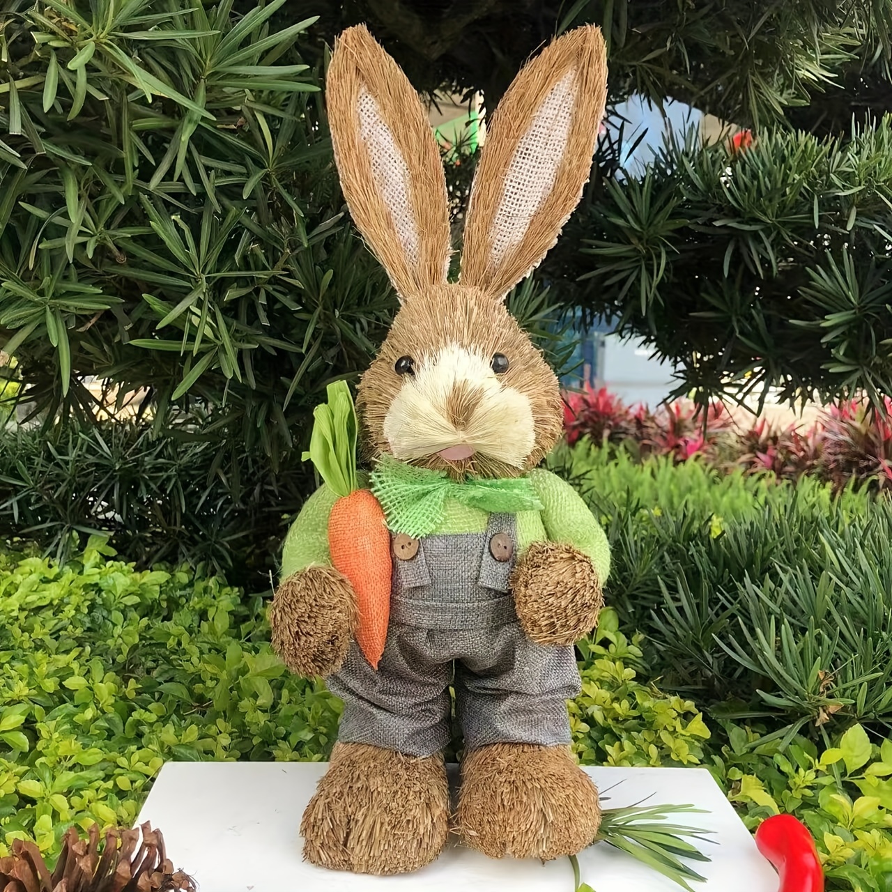 Easter Bunny Straw Figure Decoration Home Garden Wedding Decoration - Temu  United Arab Emirates