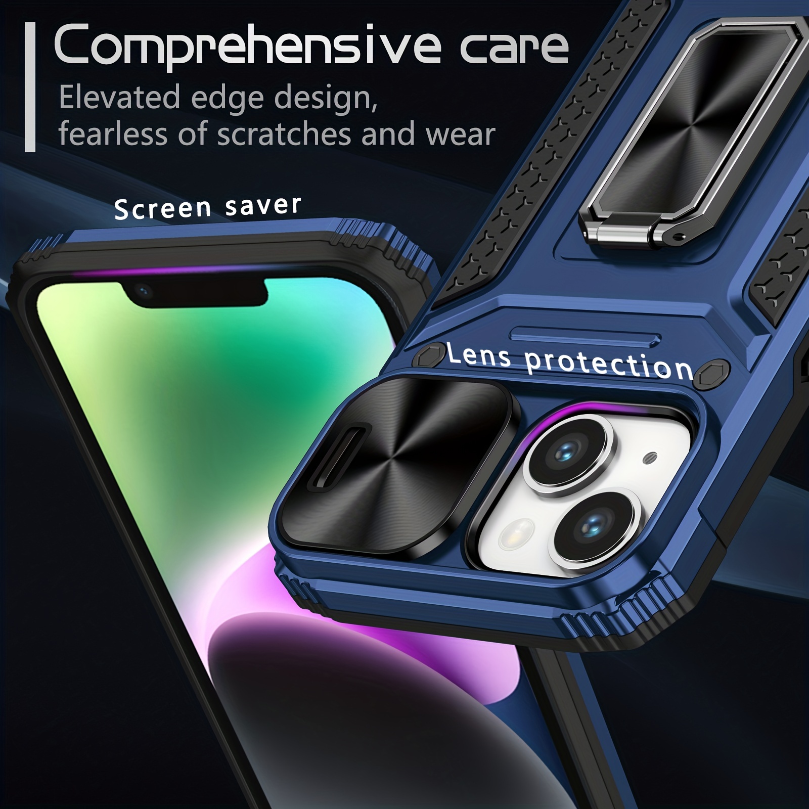 Compatible con Samsung Galaxy S23 Ultra, carcasa resistente de metal de  grado militar con protector de pantalla para exteriores, carcasa rígida de
