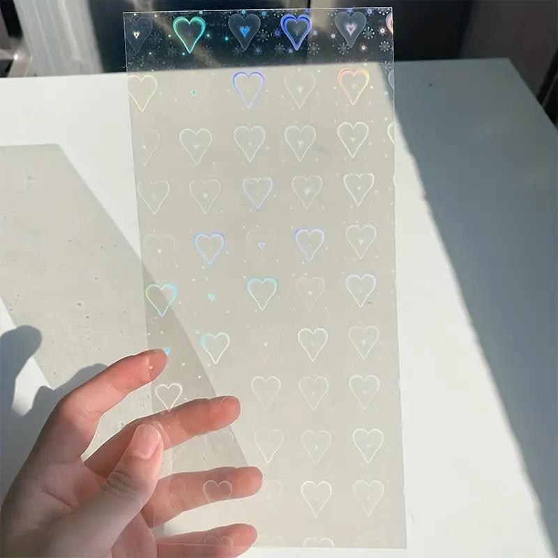Holographic Sticker Paper Clear Vinyl Sticker Paper Self-adhesive