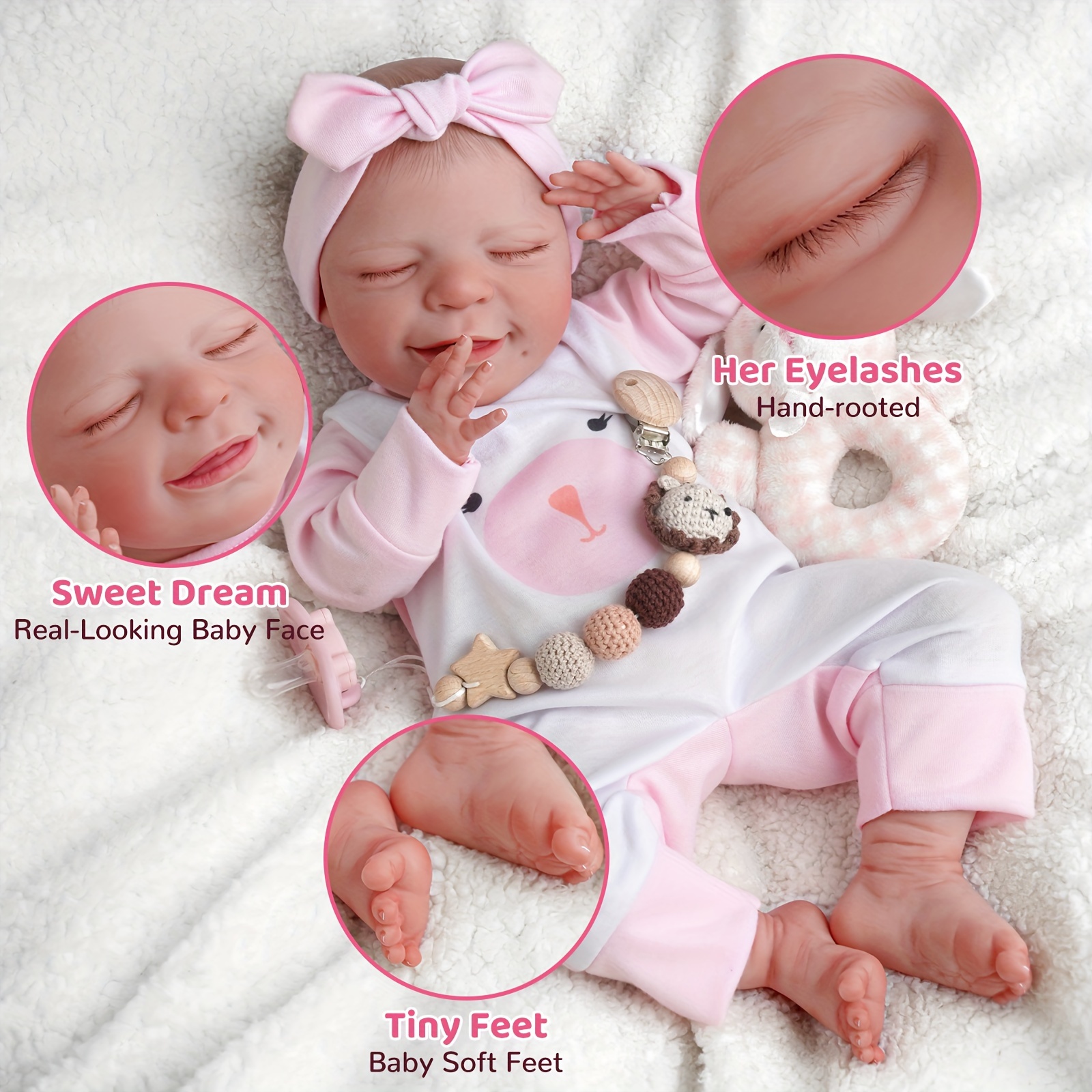 Pinky Soft Silicone Reborn Baby Dolls 20 Inch 50cm Real Looking Lifelike  Newborn Baby Doll Toy Gift, Dolls -  Canada